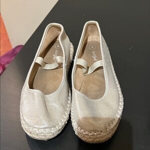 Cat & Jack Silver Glitter Dress Shoes